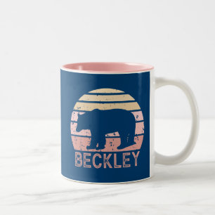 Beckley West Virginia Retro Bear Zweifarbige Tasse