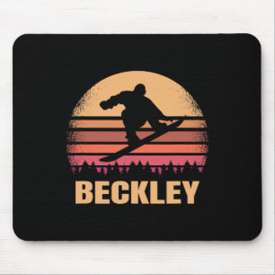 Beckley West Virginia Snowboarding Outdoor Vintag Mousepad
