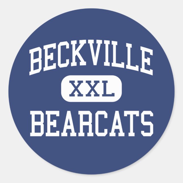Beckville - Bearcats - Hoch - Beckville Texas Runder Aufkleber (Vorderseite)