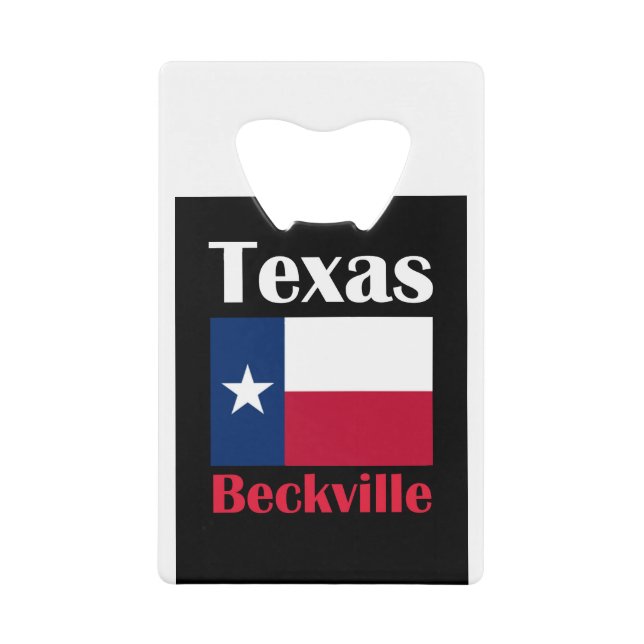Beckville TX Geldbeutel Flaschenöffner (Vorderseite)
