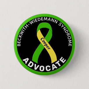 Beckwith-Wiedemann Syndrom Advocate Ribbon Black Button