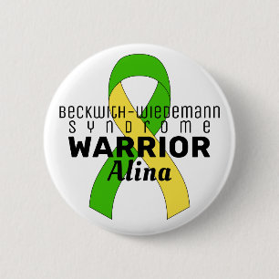 Beckwith-Wiedemann Syndrom Warrior White Button
