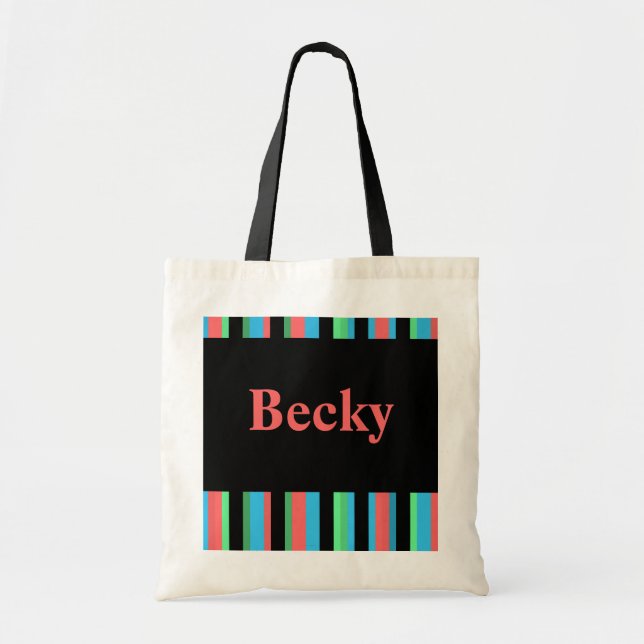 Becky Hübsch Stripe Tote Bag Tragetasche (Vorne)