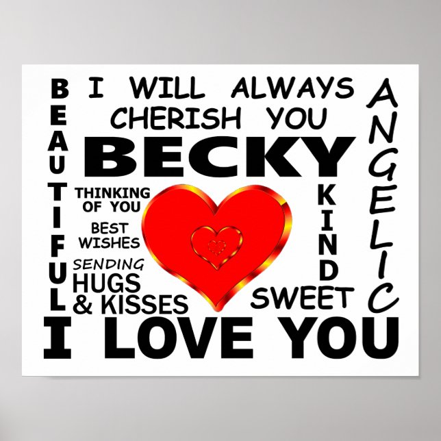 Becky I Liebe You Poster (Vorne)