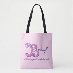 Becky Namen- und Bedeutungsmonogrammtasche
