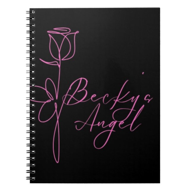 Becky's Angel Logo - Spiral Foto Notebook Notizblock (Vorderseite)