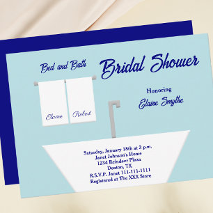 Bed and Bath Theme Bridal Dusche Einladung