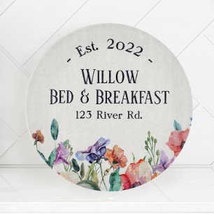Bed and Breakfast Custom Floral Schneidebrett