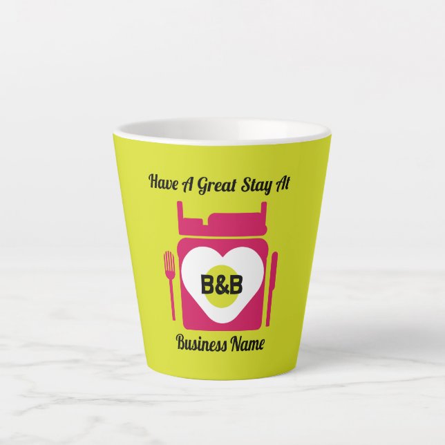Bed and Breakfast Geschenke und Werbeaktion Kaffee Milchtasse (Vorderseite)