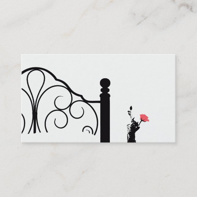 Bed & Breakfast Business Card Rosa Rose Visitenkarte (Vorderseite)