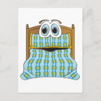 Bed Cartoon Blue und Gold