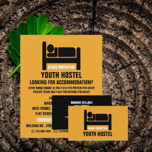 Bed-Logo, Werbung für Jugendherbergen Flyer