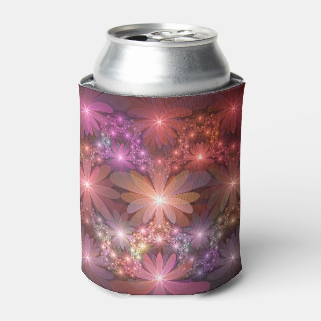 Bed of Blume farbenfrohe Shiny Abstrakte Fraktal K Dosenkühler (Kanne Vorderseite)