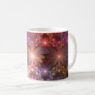 Bed of Blume farbenfrohe Shiny Abstrakte Fraktal K Kaffeetasse