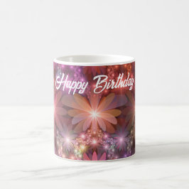 Bed of Blume farbenfrohe Shiny Abstrakte Fraktal K Kaffeetasse