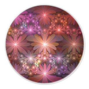 Bed of Blume farbenfrohe Shiny Abstrakte Fraktal K Keramikknauf