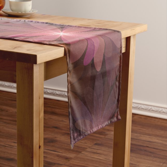 Bed of Blume farbenfrohe Shiny Abstrakte Fraktal K Kurzer Tischläufer (Beispiel)