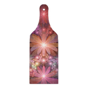 Bed of Blume farbenfrohe Shiny Abstrakte Fraktal K Schneidebrett