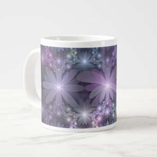 Bed of Blume Trendy Shiny Abstraktes Fraktal Kunst Jumbo-Tasse