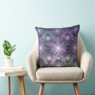Bed of Blume Trendy Shiny Abstraktes Fraktal Kunst Kissen