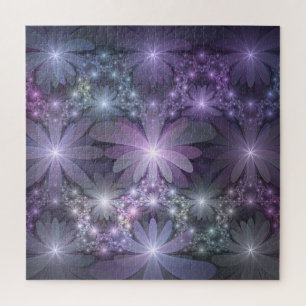 Bed of Blume Trendy Shiny Abstraktes Fraktal Kunst Puzzle