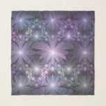 Bed of Blume Trendy Shiny Abstraktes Fraktal Kunst Schal<br><div class="desc">Die beeindruckende Fraktal-Kunst,  glänzende violette,  graue Fantasie-Blume. Design für Ihren Chiffonschal und mehr.</div>