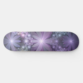 Bed of Blume Trendy Shiny Abstraktes Fraktal Kunst Skateboard