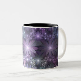 Bed of Blume Trendy Shiny Abstraktes Fraktal Kunst Zweifarbige Tasse
