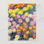 Bed of Chrysanthemums von Monet Postkarte<br><div class="desc">Bett von Chrysanthema,  berühmtes Blumengemälde von Claude Monet</div>