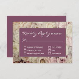 Bed of Rose & Amaranth Pink RSVP Karten