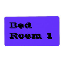 Bed Room 1 Moving Labels in blau