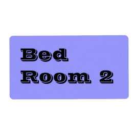 Bed Room 2 Moving Labels in Blautönen