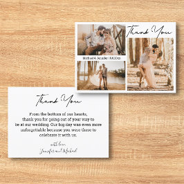 bedanken Sie sich für Ihre Hochzeitsfotokarte Einladung