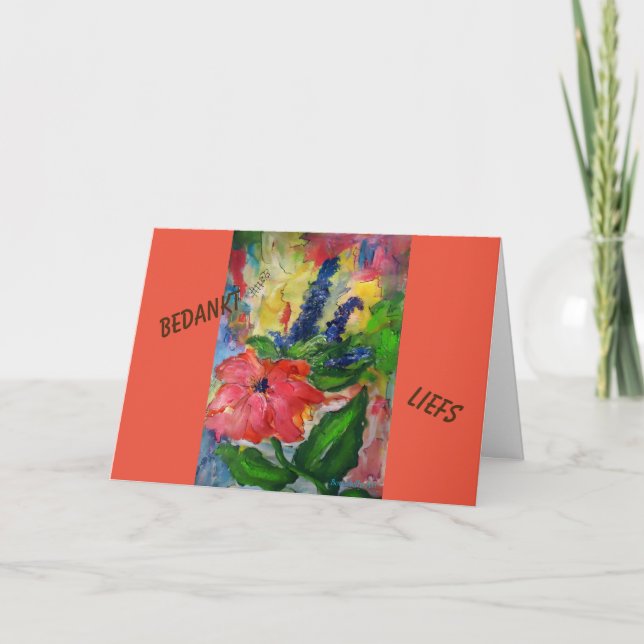 Bedankt kunst - kaart dankeskarte (Vorderseite)