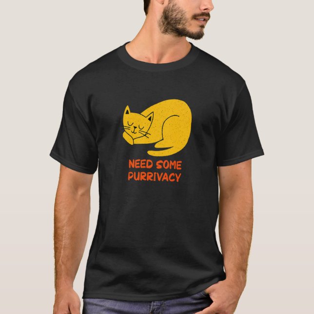 Bedarf etwas Purrivacy Cat Mama Paare Katze Vater T-Shirt (Vorderseite)