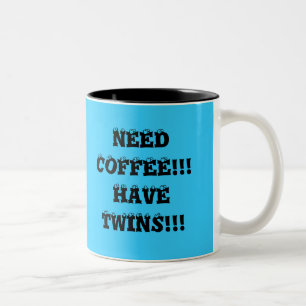 BEDARFS-KAFFEE!!! HABEN SIE ZWILLINGE!!! ZWEIFARBIGE TASSE
