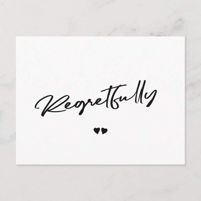 Bedauerlich schwarz-weiß stornieren Verschiebung Postkarte (Vorderseite)