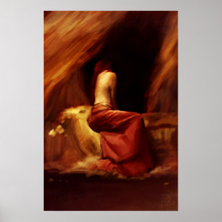 Bedauernd kleines Poster malen