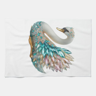 Bedazzled Diamond Schwan Gold Kristall Bling Geschirrtuch