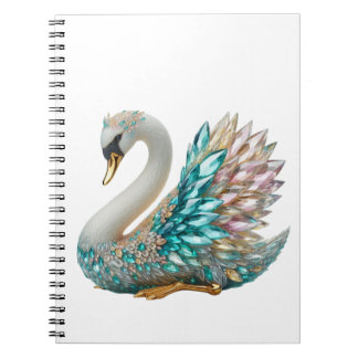 Bedazzled Diamond Schwan Gold Kristall Bling Notizblock