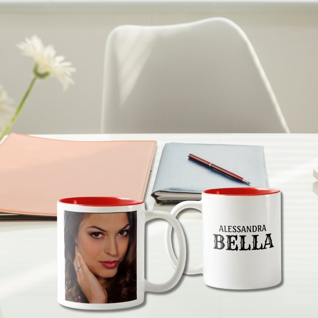 Bedda Bella Sicilian/Italian Beautiful Girl Foto Zweifarbige Tasse (Von Creator hochgeladen)