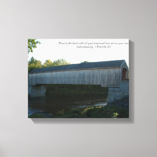 Bedeckte Brücke auf Leinwand