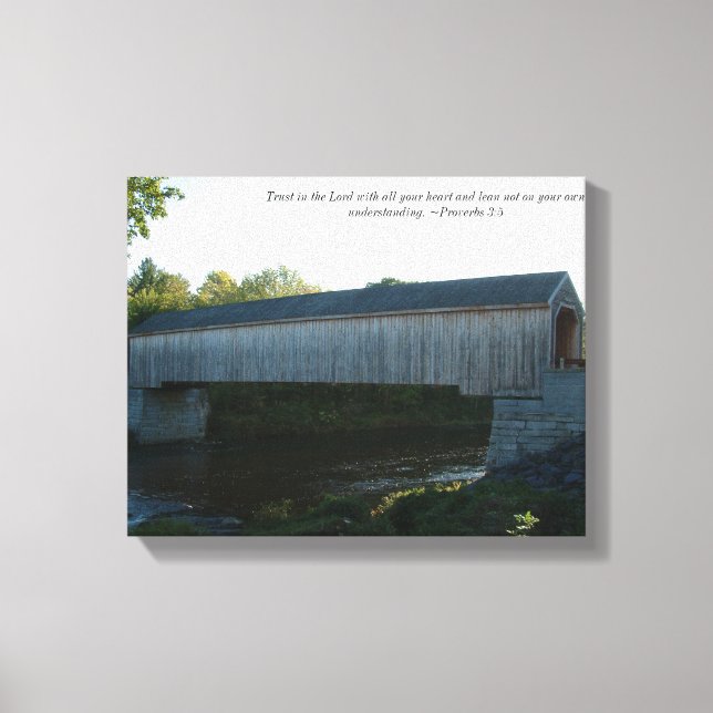 Bedeckte Brücke auf Leinwand (Vorderseite)