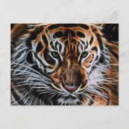 Bedenklicher Tiger Postkarte