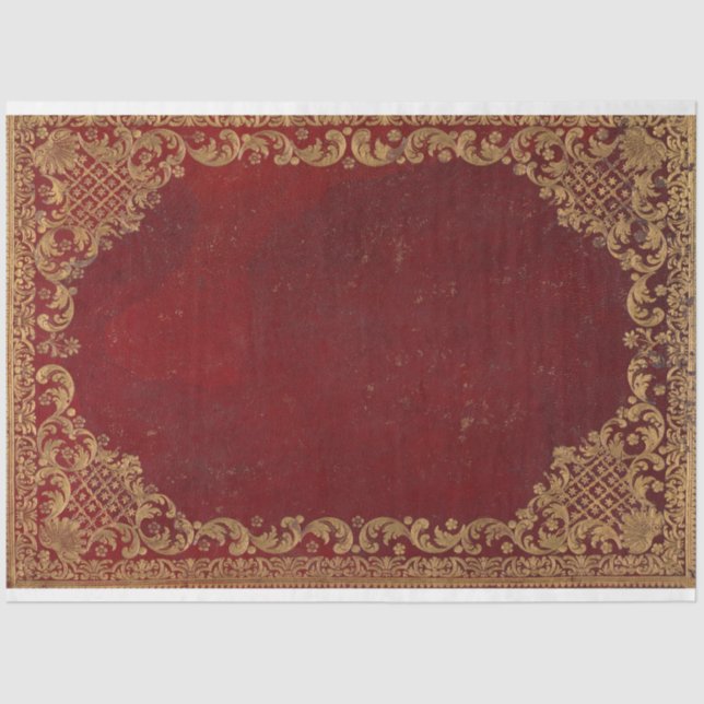 Bedenkliches Red Book Cover Decoupage Seidenpapier (Vorderseite)