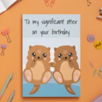 Bedeutende andere Ehefrau Husband Birthday Otter
