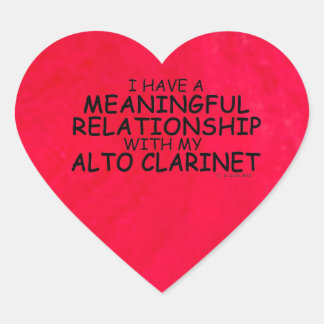Bedeutende Beziehung Alto Clarinet Heart Sticke Herz-Aufkleber