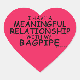 Bedeutende Beziehung Bagpipe Heart Sticker