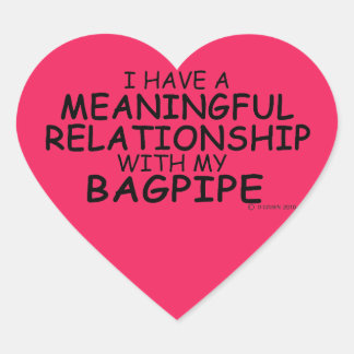 Bedeutende Beziehung Bagpipe Heart Sticker