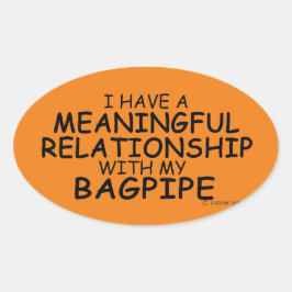 Bedeutende Beziehung Bagpipe Oval Sticker